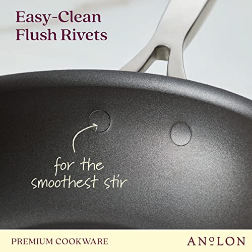 Anolon Ascend Hard Anodized Nonstick Stir Fry Pan / Wok - Good For All Stovetops (Gas, Glass Top, Electric & Induction), Dishwasher & Oven Safe With Stainless Steel Handle, 10 Inch - Bronze #TOP6