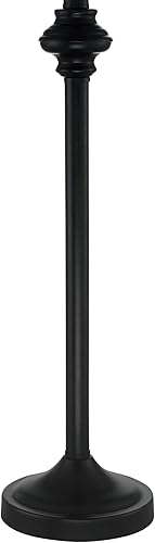 Miniatura 9 de 360 Lighting Carter - Juego de lámparas de pie tradicionales de 3 piezas, tela de metal negro y crema, decoración cónica para sala de estar,