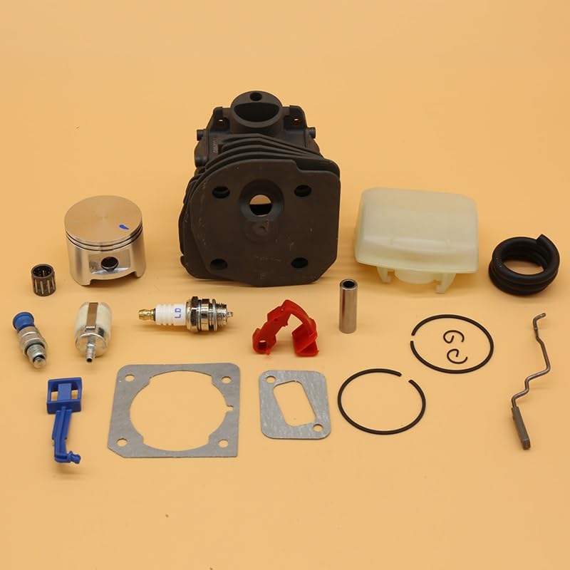 Części do kosiarki 45mm tłok cylindra filtr powietrza świeca zapłonowa paliwa zestaw linii dla HUSQVARNA 340 345 350 353 ogród części zamienne do pił łańcuchowych