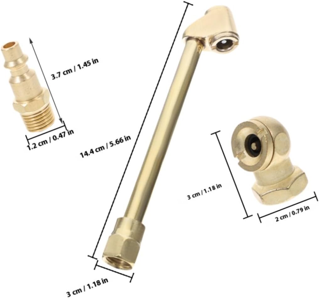 Alipis 2 Set Brass Air Chuck Quick Connect Tire Inflator Kit