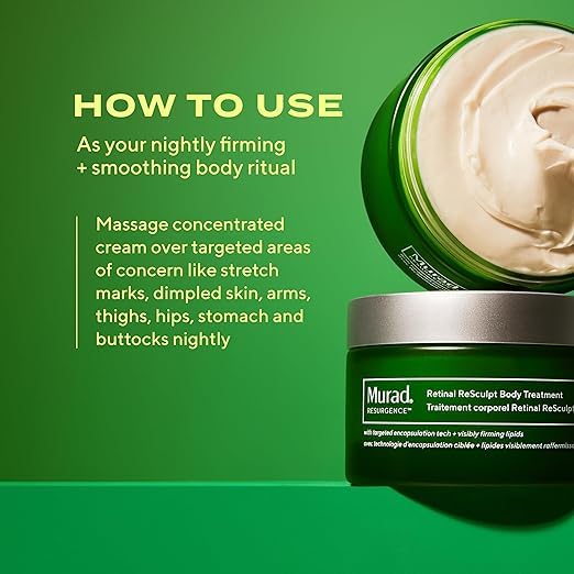 Murad Retinal ReSculpt Body Treatment – Encapsulated Retinal, Shea & Avocado Extract Body Cream to Firm, Lift, and Smooth Crepey Sagging Skin, Targeting Cellulite and Stretch Marks Nightly – 5.0 Fl Oz - Image 5