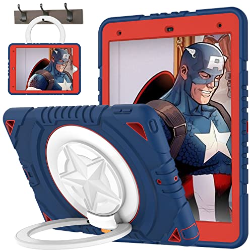 Ambison New Ipad 10.2 Case For Kids, Ipad 9Th/8Th/7Th Generation Case, 360 Rotating Shockproof Rugged Protective Ipad 10.2 Inch Case With Pencil Holder Kickstand For Kids Children Boys(Blue) #TOP28