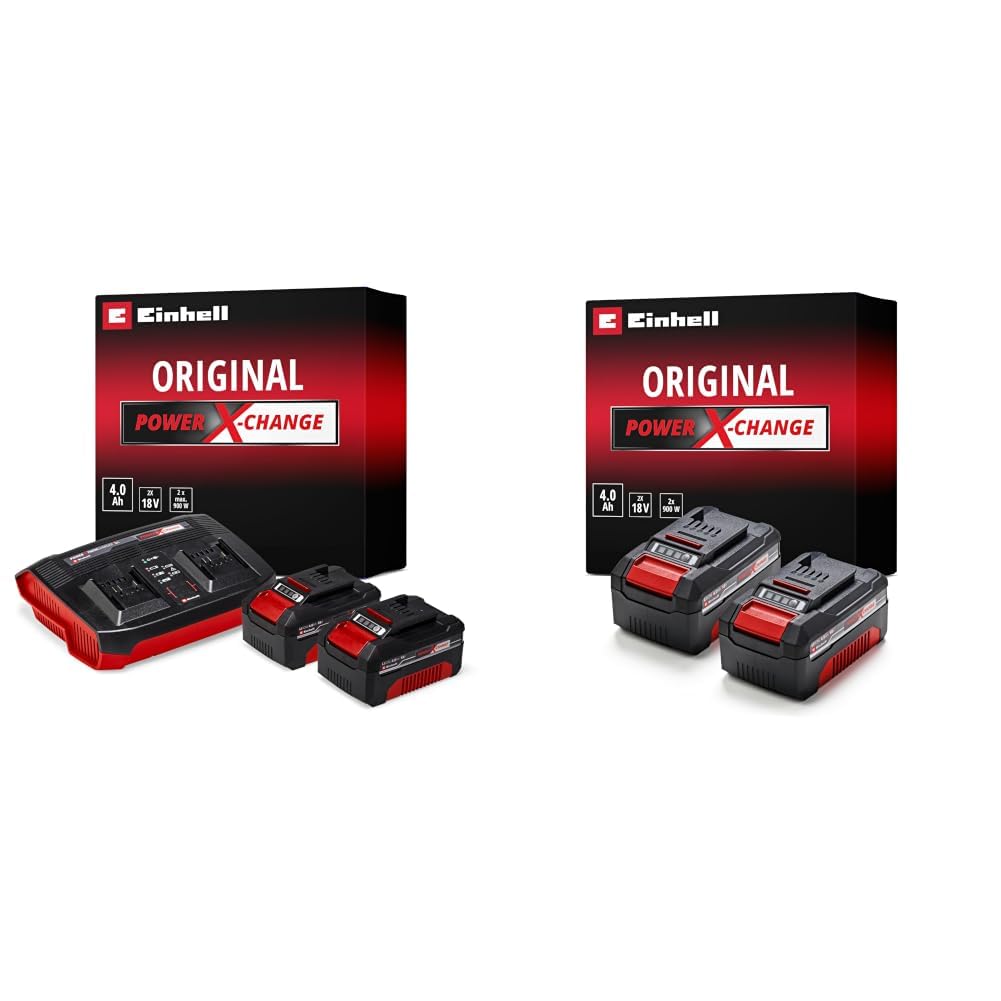 Einhell Original Starter Kit PXC 4 x 4,0 Ah & Twincharger 3A
