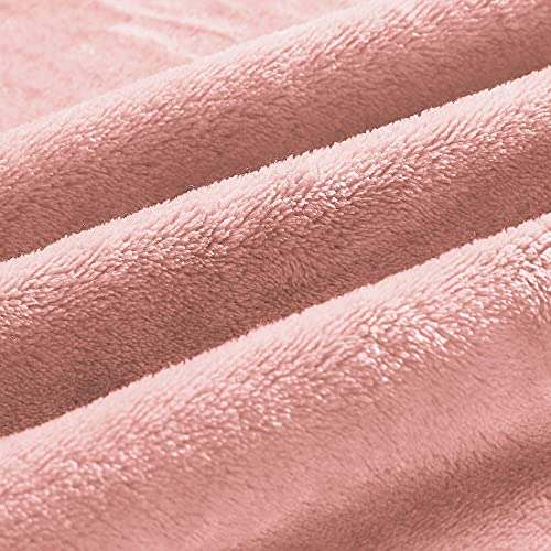 Image of BEDELITE Fleece Blankets Queen Size Pink Throw Blankets for Bed, Luxury Plush Cozy Fuzzy Blanket 90x90 inches, Super Soft Warm Lightweight Throw Blanket All Seasons Suitable