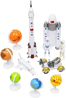 Toyvian 11Pcs Modelo de Foguete de Astronauta Foguetes de Plástico Modelo de Satélite Aeronave Modelo de Astronauta Modelo de Satélite para Crianças