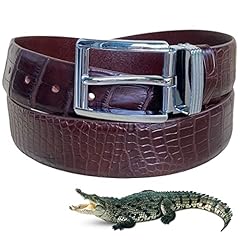 Dark Brown-croc Belly-pin Buckle