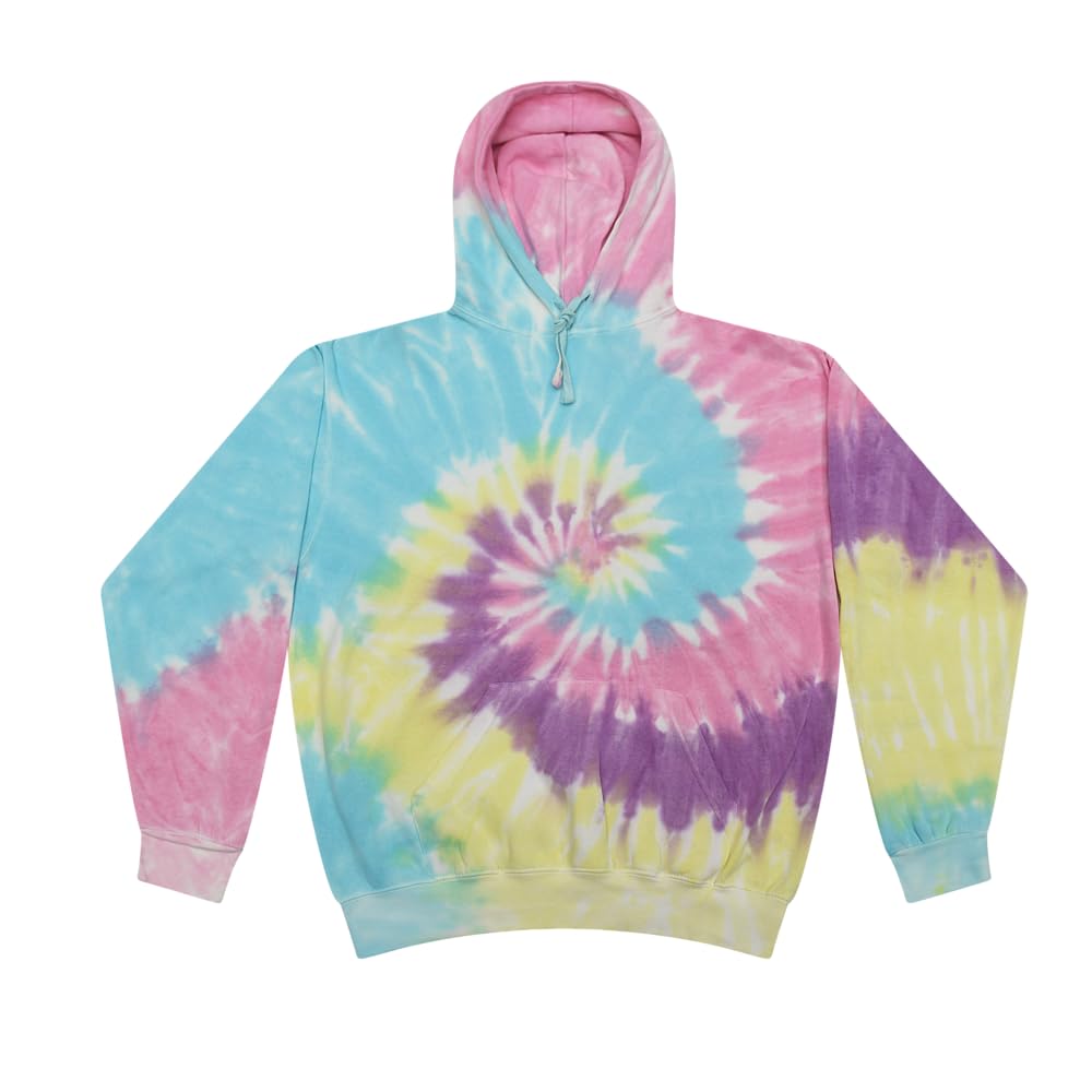 Colortone Tie Dye Pullover Hoodies for Women and Men - Classic Fit Sweatshirts