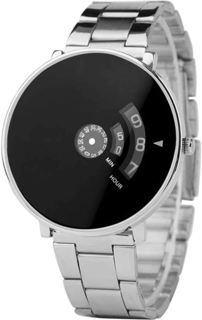 K Vajir Mens Stylist Stainless Steel Analog Black Dial Quartz Wrist Watch (B085CLW573) Amazon Price History, Amazon Price Tracker