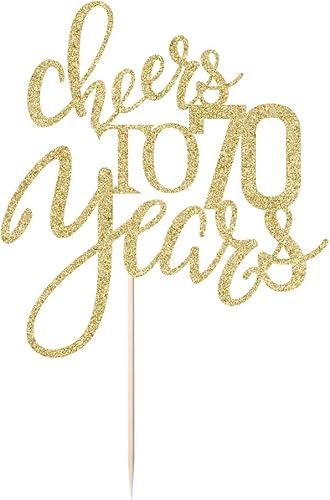 Miniatura 10 de Decoración para tartas de 50 años con purpurina dorada, decoración de pastel de feliz cumpleaños 50, perfecto para decoración de pasteles de 50