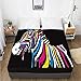 lhmlyl Ochraniacz na materac dwustronny druk fabryczny prześcieradło ochraniacz na materac zebra styl nordycki - zebra 003-czarny-F_rozmiar dostosowywanie