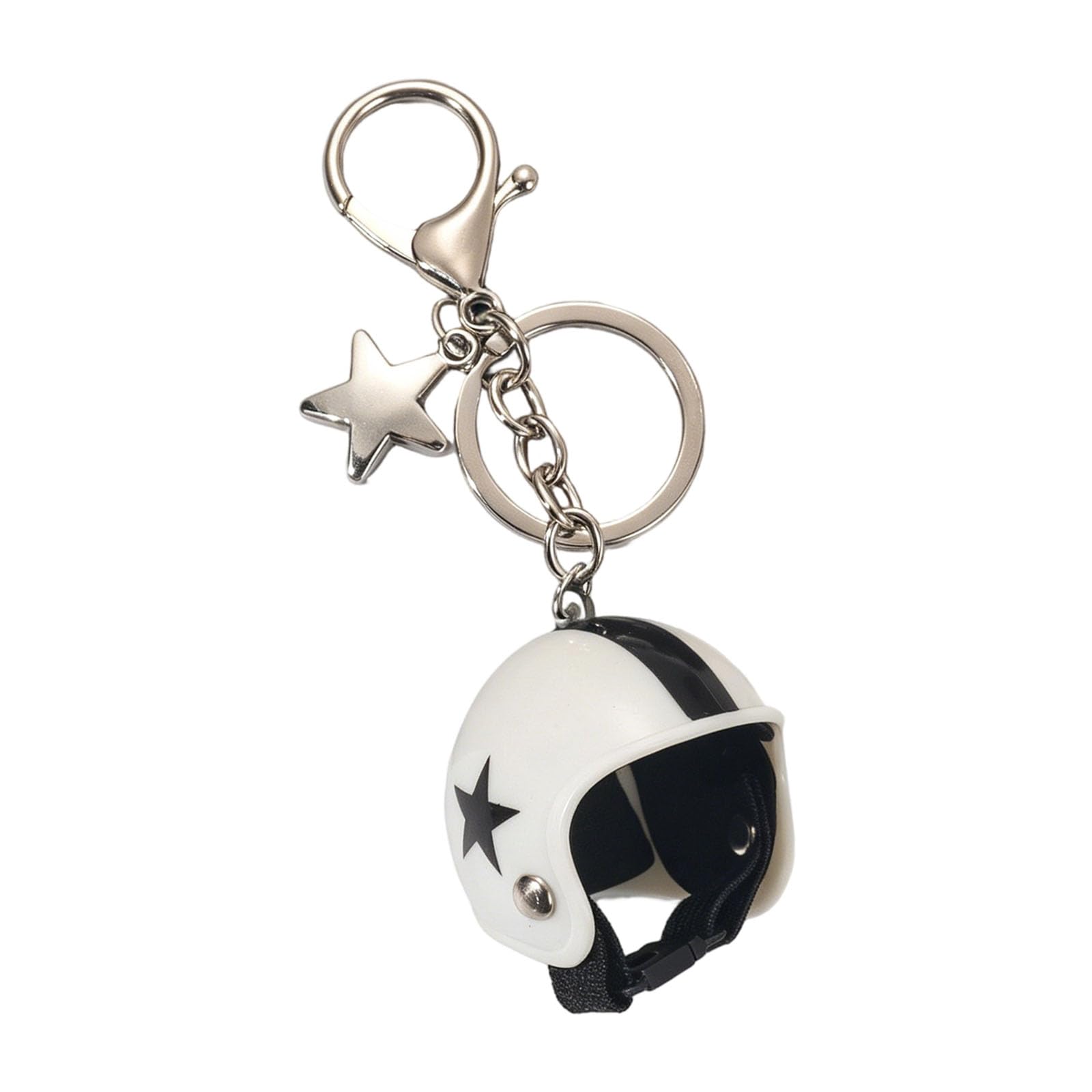 Baodss Stylish Miniature Keychain With Star Designs Bag Charm For Keys Backpacks And Bags Sturdy Alloy Materials