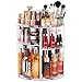 Auxmir Make Up Organizer, Schminktisch Organizer, 360&deg; Drehung Kosmetische Aufbewahrungsbox, Kosmetik Organizer f&uuml;r Lippenstift Makeup Brush Eyeliner Nagelgel, Geeignet als Geschenk, Transparent