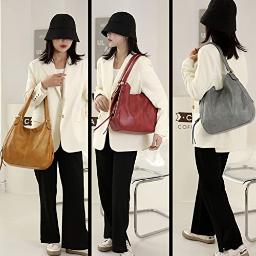 Image of Multi-pocket Shoulder Bag for Women | Fashion Vegan Leather, Daily Tote Purse, for Travel Work Everyday
