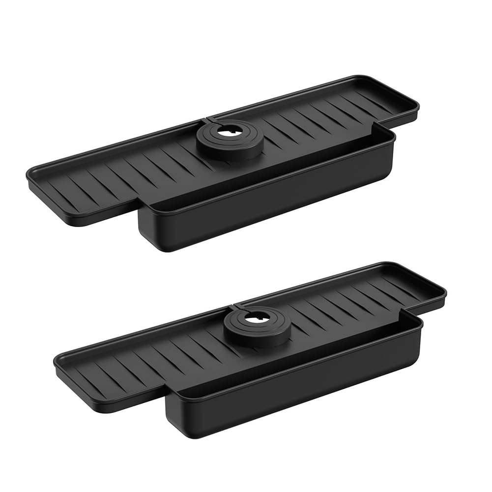 Protections Anti-Éclaboussures Arrderly Pour Évier - 2 Tapis Silicone Rotatifs