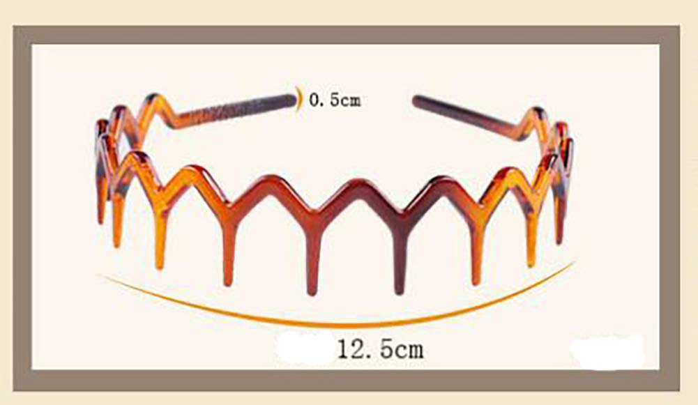 Fasce per capelli alla moda da donna, a tinta una, con denti