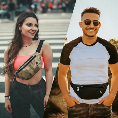 Image of Fanny Pack for Women Men,Crossbody Fanny Pack Water Resistant Sports Waist Bag Pack, Belt Bag for Travel Hiking Running