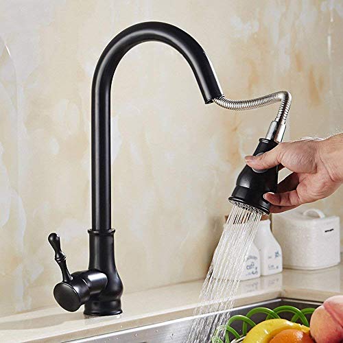 Mitigeur de cuisine extensible argent avec douchette et rotation 360 - 6