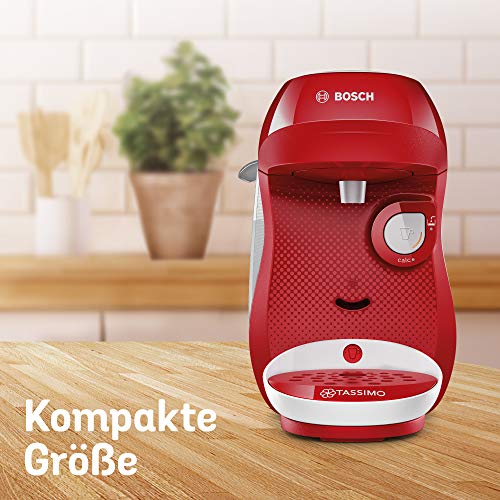 Tassimo Happy Tassimo Tas1006 Coffee Machine by Bosch, Over 70 Drinks, Fully Automatic, Suitable for All Cups, Space Saving, 1400 Watt, Red/White 8 Gallery Image Tassimo Happy Tassimo Tas1006 Coffee Machine by Bosch, Over 70 Drinks, Fully Automatic, Suitable for All Cups, Space Saving, 1400 Watt, Red/White 8 Gallery Image