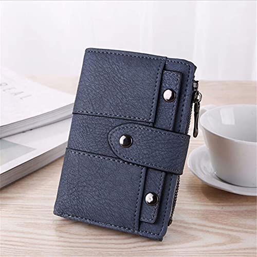 Image of LUCIY Wallets for Women Ladies Wallet Small Ladies Simple Retro Ladies Solid Short Female Wallet (Color : Hortel�)