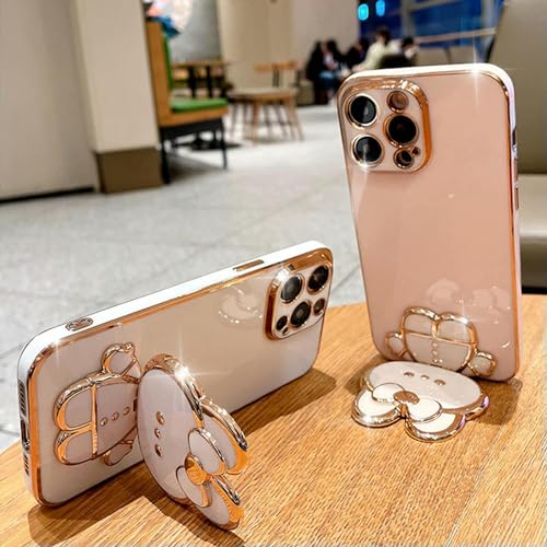 Coque iPhone 13 Pro rose haut de gamme à finition galvanisée chic - 3