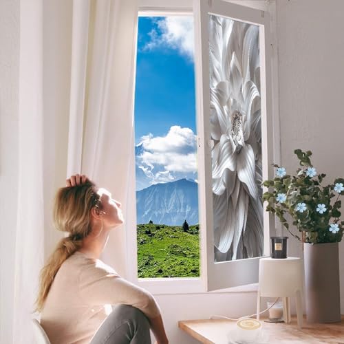 Película de privacidad para ventana flores modernas 17.7x23.6 pulg miniatura 6