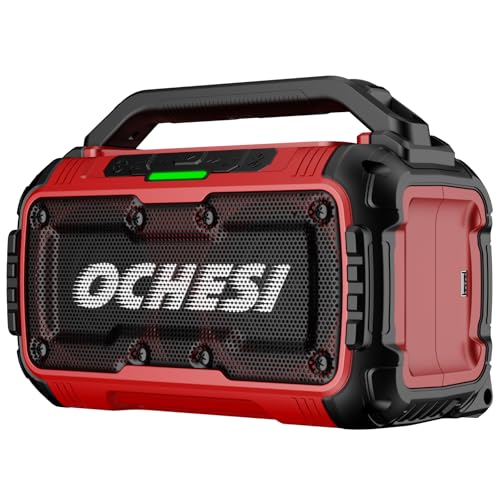 Cordless Bluetooth Speaker for Milwaukee 18V Batteries, 80W Portable Jobsite Stereo Speaker with...