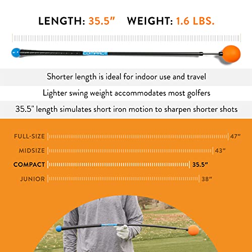 image for Orange Whip Compact Golf Swing Trainer Aid for Improved Rhythm, Flexib