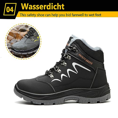 Winter Sicherheitsschuhe für Herren und Damen mit Stahlkappe