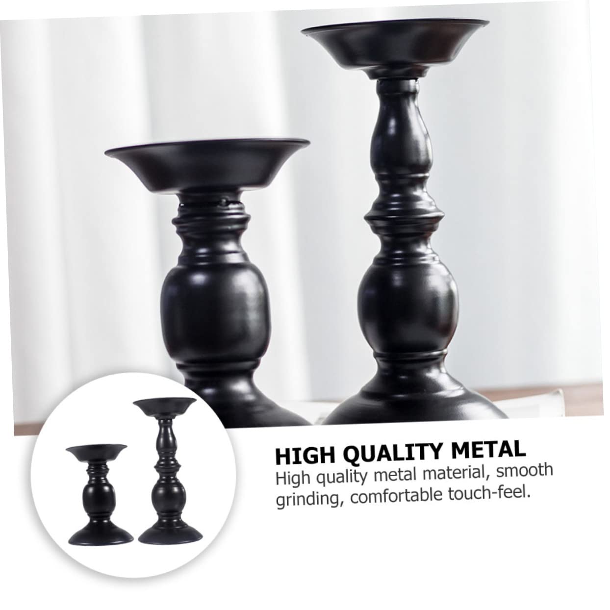Candelabro de Hierro Estilo Europeo Retro, 2 Unidades