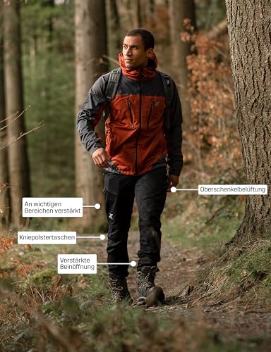 RevolutionRace Herren RVRC GP Pro Pants, Hose zum Wandern und für viele Outdoor-Aktivitäten, Black, M