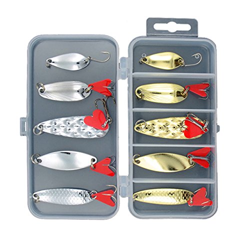 Futaba Artificial Fishing Lures Spoon Bait Metal Lure Kit - 10 Pcs 3