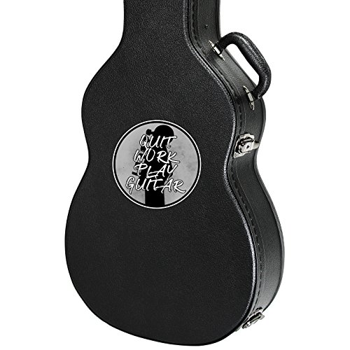 Quit Work Play Guitar Guitar Instrument Case Sticker - 4