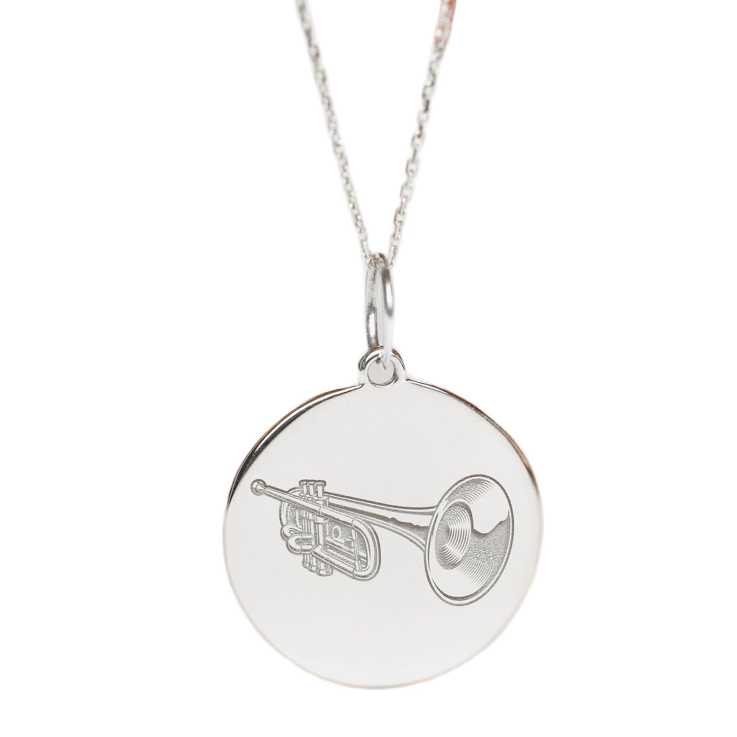 Collier pendentif pièce gravée Tromble idée cadeau argent - 3