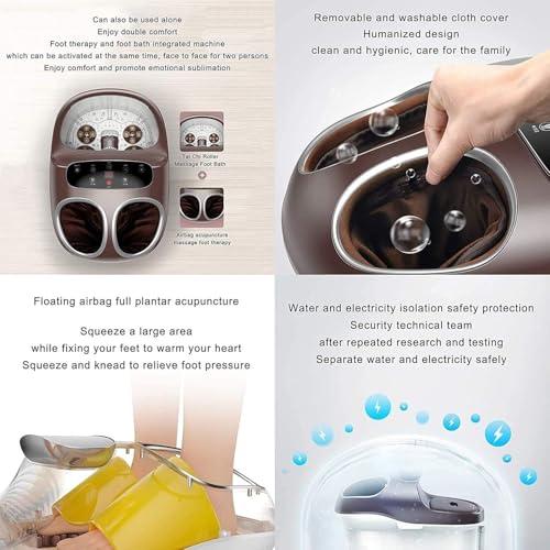 Masajeador de pies Foot Spa/Bath con 6 rodillos de masaje y calor, control digital de temperatura, baño de tina para aliviar la presión y cansancio de los pies, compartido para 2 personas miniatura 5