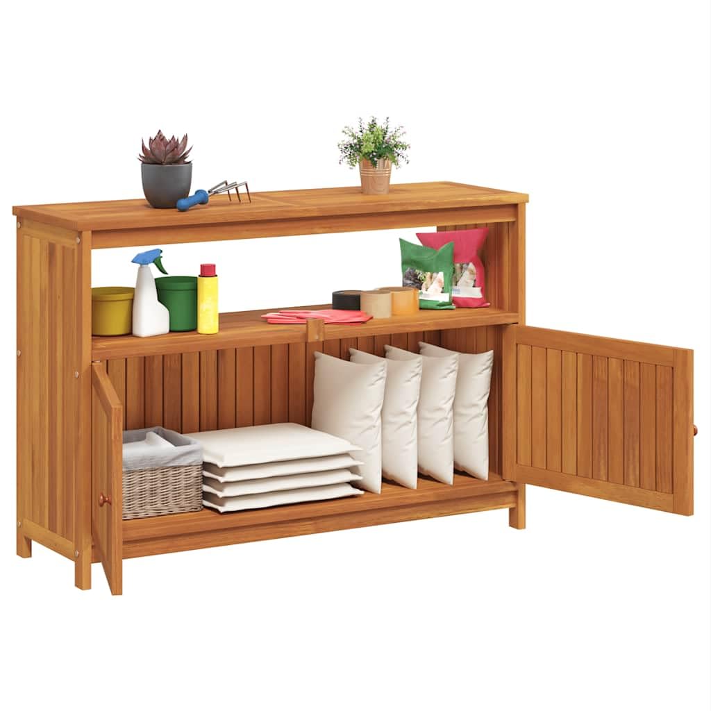 Generico Tavolo Consolle da Giardino 110x35x75 cm Legno Massello Acacia,Tavoli da Giardino
