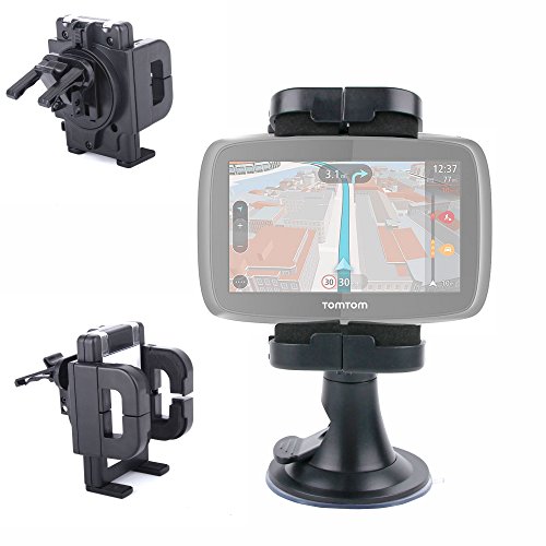 DURAGADGET-Soporte giratorio para coche salpicadero, rendija de aire y parabrisas, para GPS TomTom GO 600, GO 60, GO 5000, GO, 40, 50 y GB