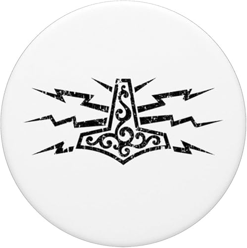 Miniatura 3 de Martillo de Thors nórdico Mjolnir Mjolnir PopSockets intercambiables PopGrip