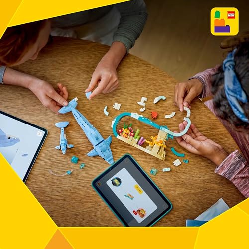Image of LEGO Creator 3 in 1 Sea Animals: Beautiful Dolphins Toys - Rebuilds into a Seahorse or Crab - 31385