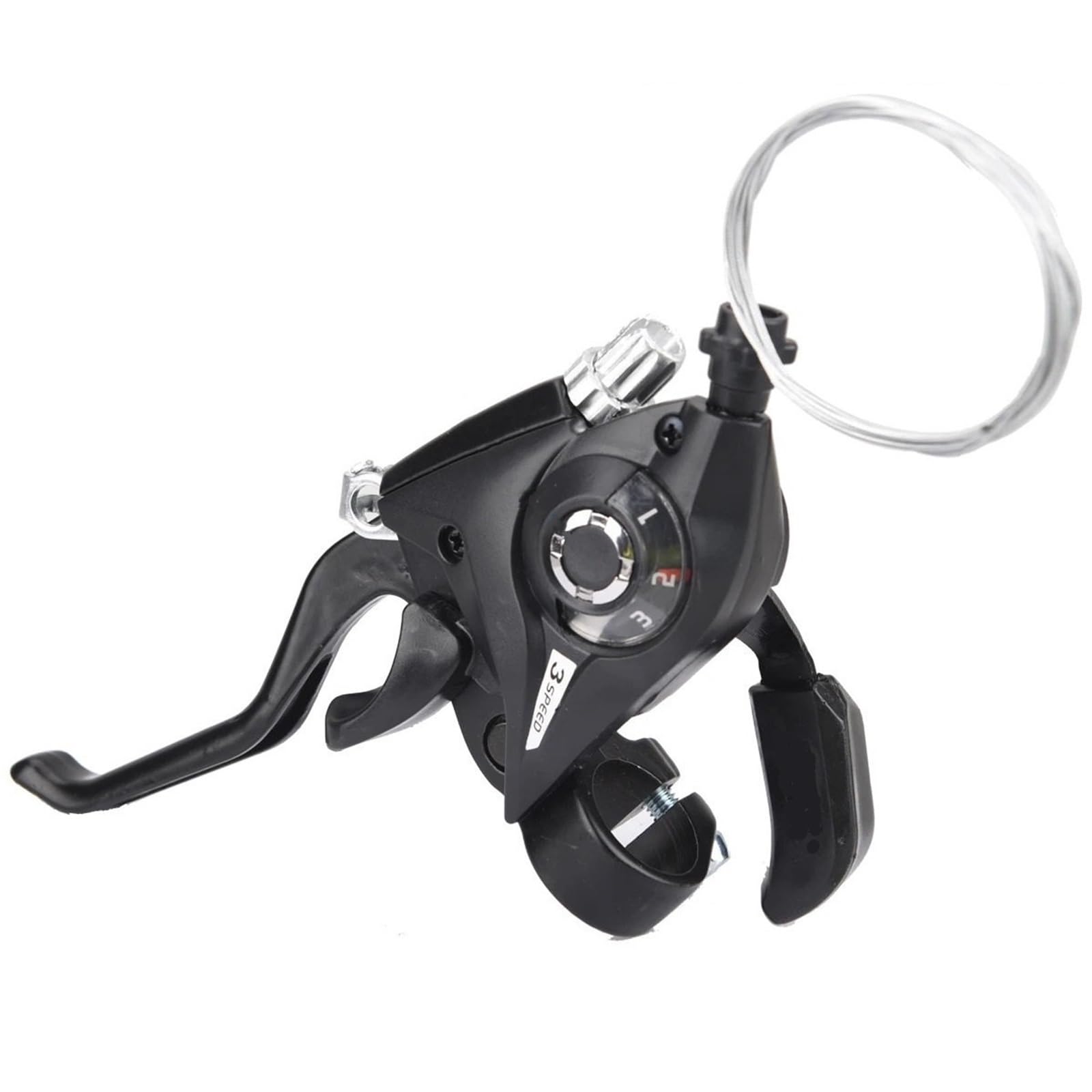 NHABXGDS 1 Pair 3 7 8 Speed Bicycle Shifter Brake Thumb Shifter Brake Lever MTB Bike Derailleur Riding Brake Levers(Only Left 3 Speed)