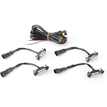 12 V Car LED Grill Light Pack of 4 High Bright Front Grill Lighting Suitable for 2016-2020 - Additional Headlight Car ABS Material Ideal Warning Light Front Flasher