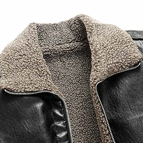CHUNYU Faux mannen winterjas Pu Leer Casual Streetwear Motorfiets Motorfiets Lederen Jas Kleding - Image 4