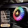 Car Air Freshener with LED, Luminated Car Scent Diffuser, Car Aromatherapy Sound Pickup Lamp, Car Vent Fragrance Clip, APP Remote Control, RGB Sound Voice Rhythm Ambient Pickup Lamp #4
