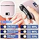 Elektrischer Nagelknipser, Automatischer Nageltrimmer Nagelpolierer 2 in 1,Kabelloser 3-Gang-Nagelknipser, Kein Lärm Fingernagelknipser für Babys, Ältere Menschen Erwachsene