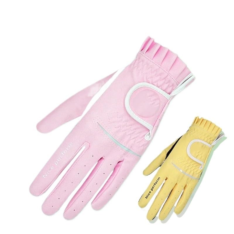 Guanti Da Golf Guanti da golf 2 paia for donna Golf traspirante con particelle antiscivolo Accessorio for uso sportivo a mano