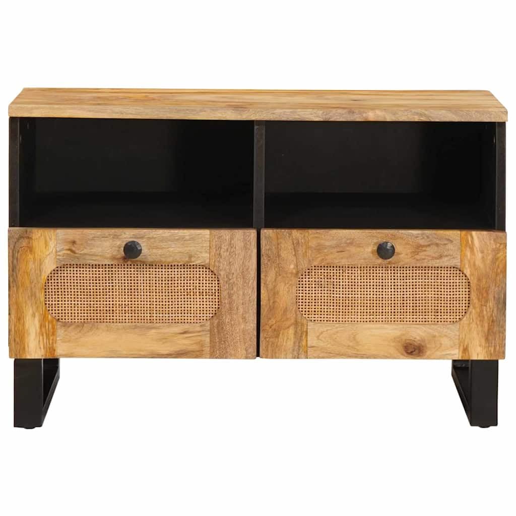 Szafka pod telewizor z litego drewna mango brązowa 70 x 33 x 46 cm