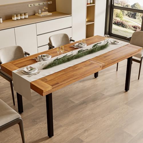 OFIKA Dining Table for 6-8 People, 70' Acacia Wood...