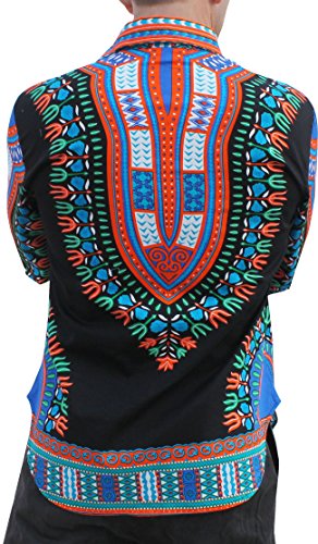 RaanPahMuang Brand Africa Dashiki Boubou Bright Fashion Work Shirt Light Cotton2