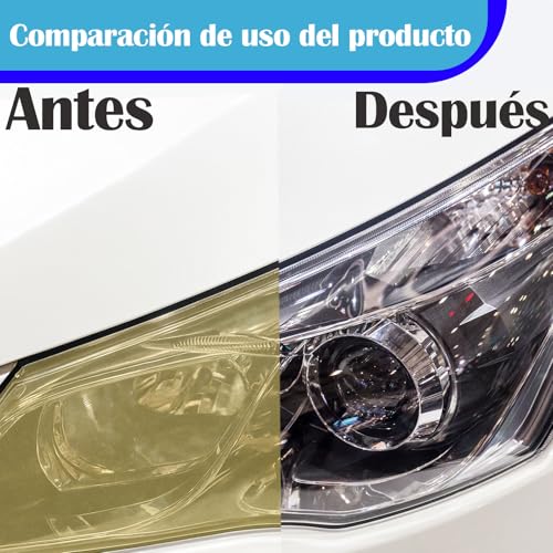 Kit Restauración de Faros Coche con Taladro, Pulido Faros Profesional con Líquido Protector, Elimina Amarilleo y Arañazos, Incluye Lijas y Esponjas, Para Faros de Coche y Moto - imagen 5