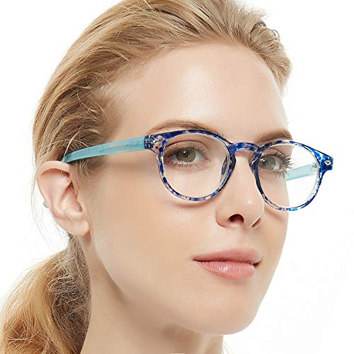 OCCI CHIARI Reading Glasses 1.25 for Women Lightweight Readers Fashion Womens Glasses for Reading Spring Hinge (Deep Blue, 125) - Image 3