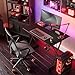 CubiCubi Gaming Desk 47 Inch PC Computer Desk, Home Office Desk Table Gamer Workstation, Simple Game Table, Black CubiCubi Gaming Desk 47 Inch PC Computer Desk, Home Office Desk Table Gamer Workstation, Simple Game Table, Black